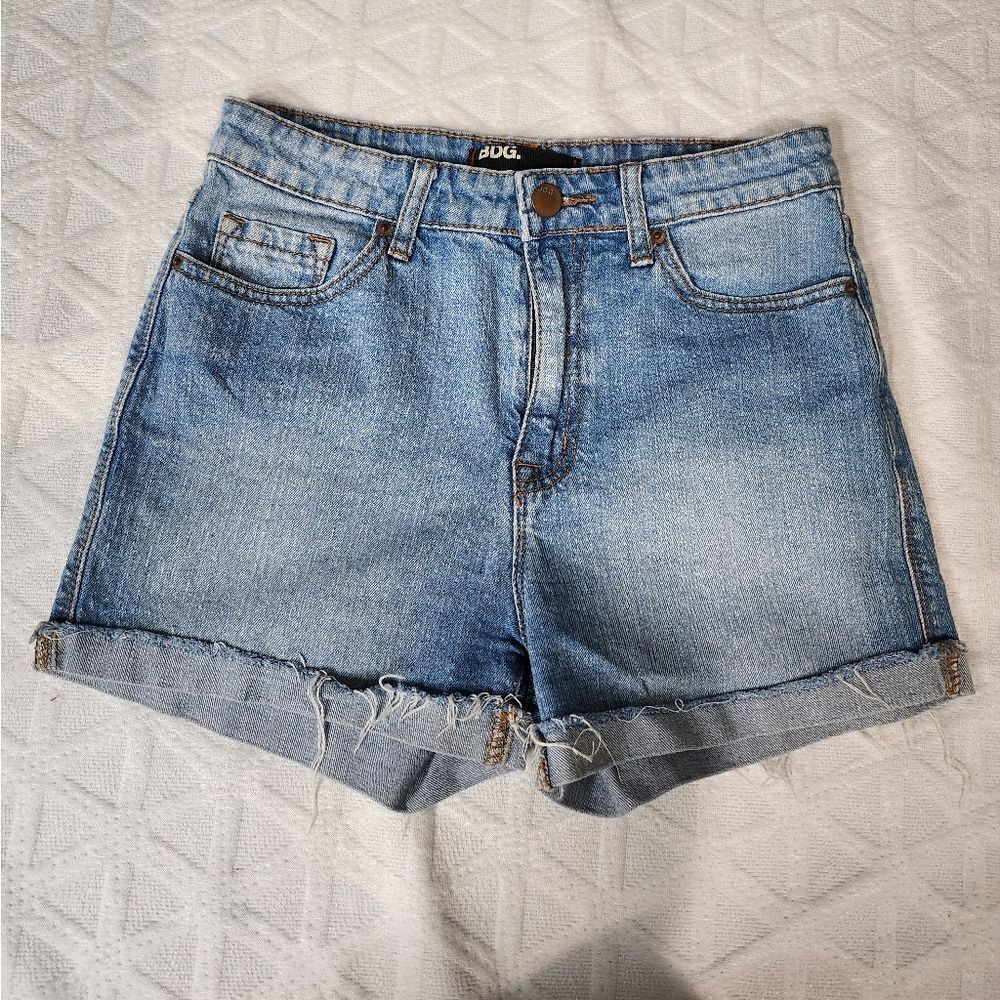 BDG high rise denim womens shorts